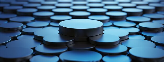 Fototapeta premium Abstract Blue Circles Background