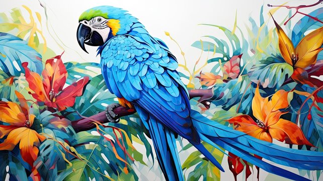 Blue Macaw parrot