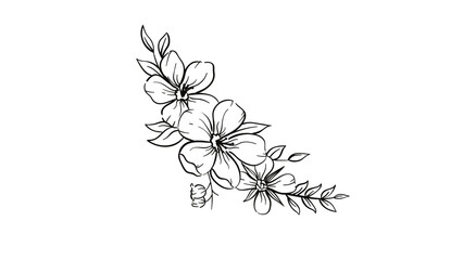 black and white flowers