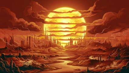 Abnormal heat around the world, water shortage, environmental disaster.