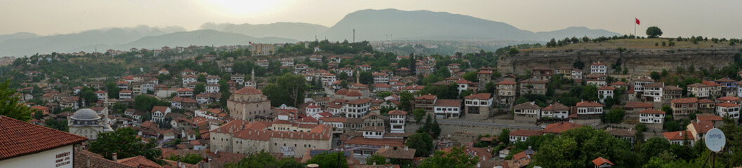 Fototapeta premium The view of Safranbolu at sunset