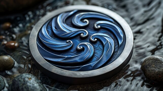 a bule blue logo,more detail, --ar 16:9 --stylize 750 Job ID: 31d59bfe-eefa-4165-b96e-52b1b93e7307