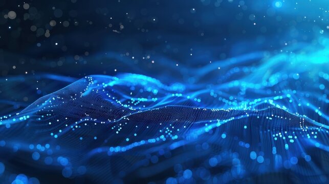 Blue high tech lines connection abstract background, abstract technology big data background concept illustration