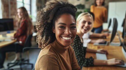 Professional portraits, teamwork, and diversity in marketing agency, startup, and modern office. Happy creative team, employees and designers working together, trust and staff