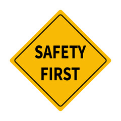 Safety symbols and first signs, work safety, caution work hazards, danger surveillance, zero accident, vector icon illustration