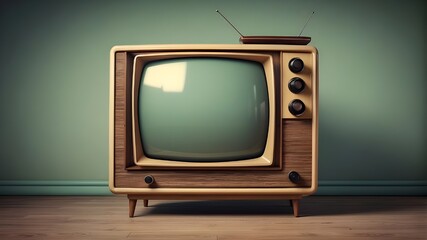 outdated television set. old-fashioned television