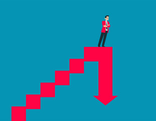 Career dead end or financial risk concept