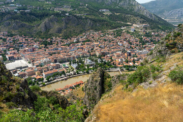 Obraz premium Amasya city view from Amasya Fortress