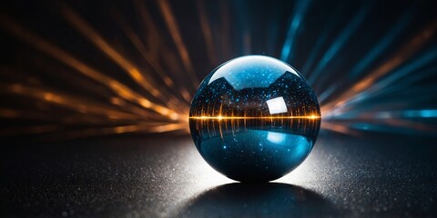 Abstract background with a shining ball i.
