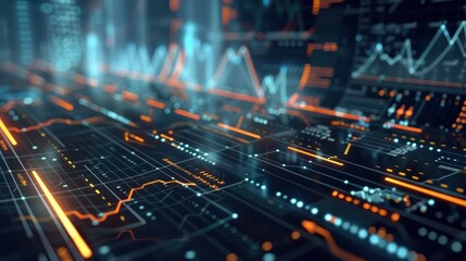 New analytics concept utilizes big data technology for business finance.