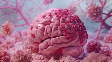 PNG Brain pink confectionery outdoors.