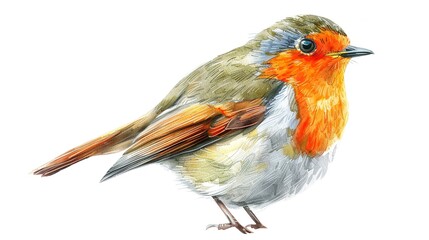 Robin isolated on transparent background