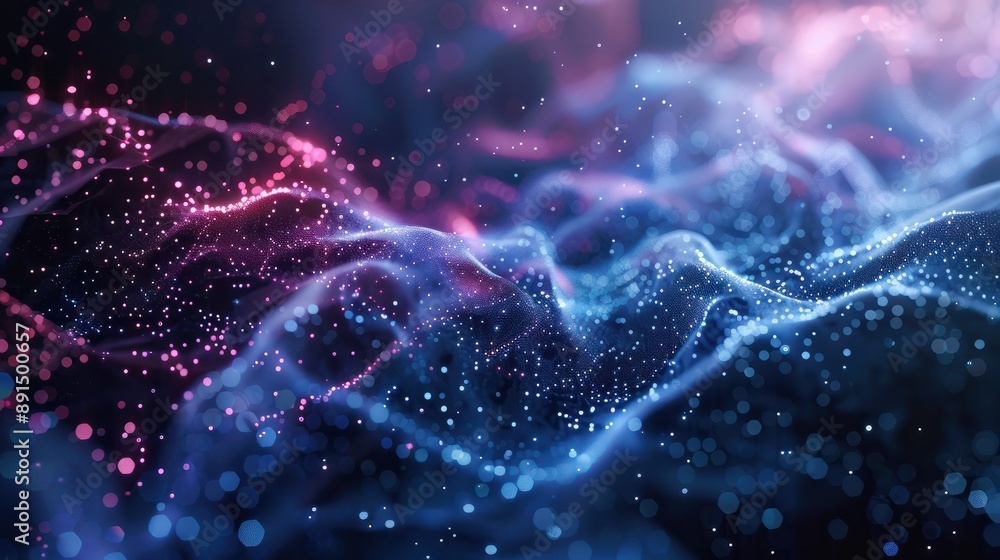 Aufkleber technology particle abstract background