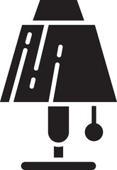 Bedside Lamp Glyph Icon