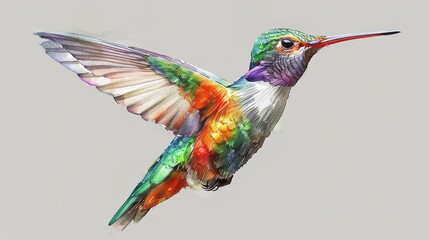 Obraz premium hummingbird and flower