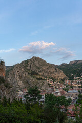Naklejka premium Amasya is a city located in northern Turkey, the capital of Amasya Province, and is located in the mountainous region of the Black Sea coast.