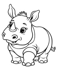 Fototapeta premium rhinoceros coloring
