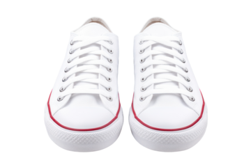 A pair of versatile white sneakers for everyday wear, isolated on white background
