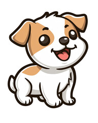 cute puppy dog isolated on white background
