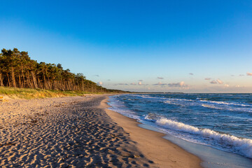 Zum Sonnenuntergang am Darsser Weststrand.