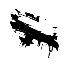 Stylish Monochrome Brushstrokes on Bright White Background