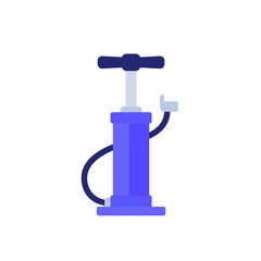 Bicycle air pump icon on white, flat vector