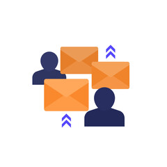 email marketing icon with users