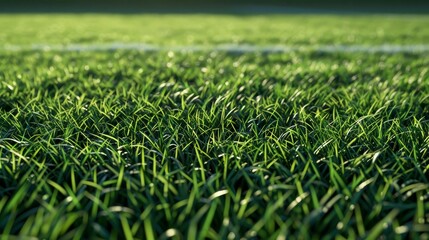 Fototapeta premium Close-Up of Lush Green Grass Blades with Sunlight Bokeh