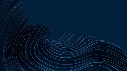 Dark blue curved geometric lines tech abstract background