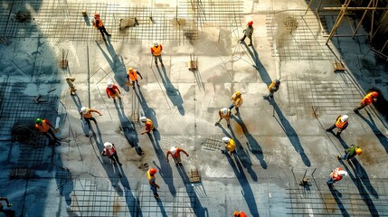 Group of Construction Workers Gathering 