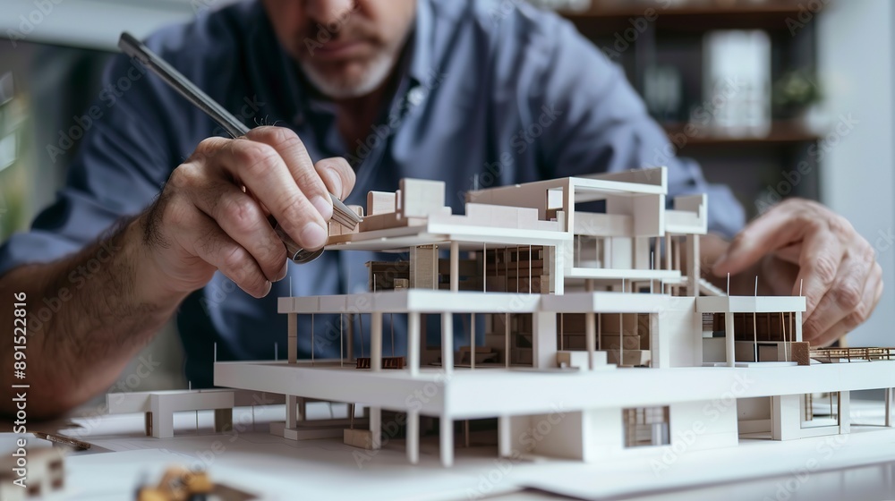 Aufkleber convey the dynamics of the construction industry through a prompt showcasing the collaboration betwe