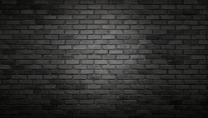 black wall brick background with vigmette effect