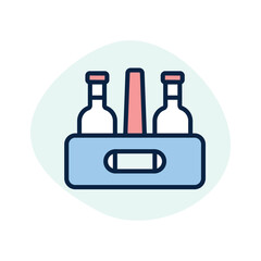 Bottles crate vector design, premium quality icon