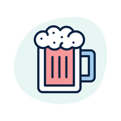 Alcohol drink, beer mug vector design