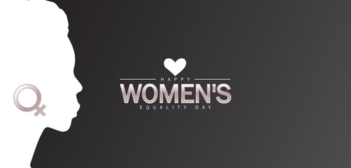 Vibrant Women's Equality Day background showcasing smiling women in solidarity for gender equality