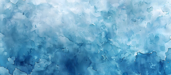 Obraz premium A blue watercolor background with a textured paper and cool mottled design.