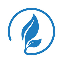 Ecology, leaf, organic icon.