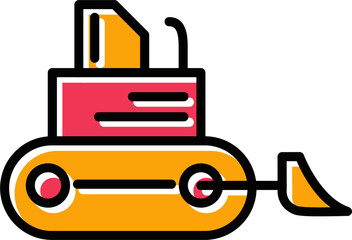Bulldozer Vector Icon