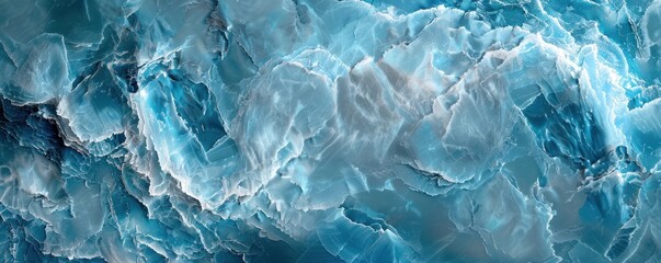 Obraz premium Blue and white abstract marblelike fluid painting with a rough surface texture