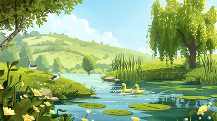 Ducks in a Pond