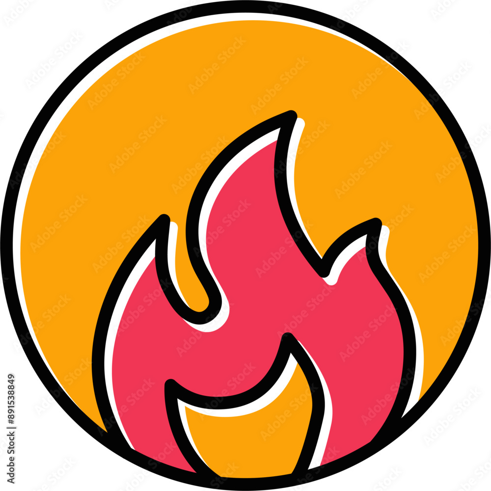 Wall mural Fire Vector Icon