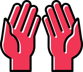 Praying Hands Vector Icon