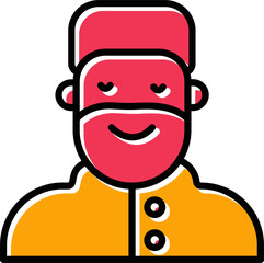 Obraz premium Islamic Man Vector Icon