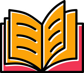 Open Book Vector Icon