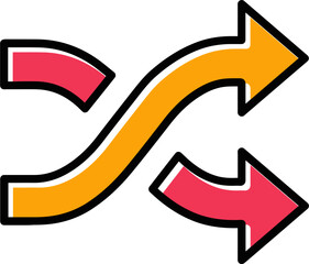 Shuffle Vector Icon