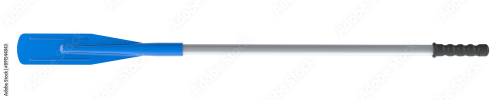Poster one boat oar or kayak paddle, 3d rendering isolated on transparent background