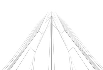 Fototapeta premium Abstract architecture 3d illustration 