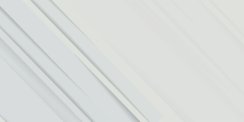 Glowing gray white abstract background paper and layer elements vector, modern black lines.