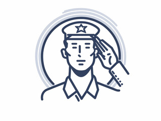 Fototapeta premium soldier saluting