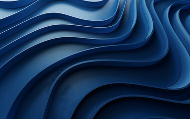 Blue background featuring elegant  flowing blue wavy lines Fluid Design Concept